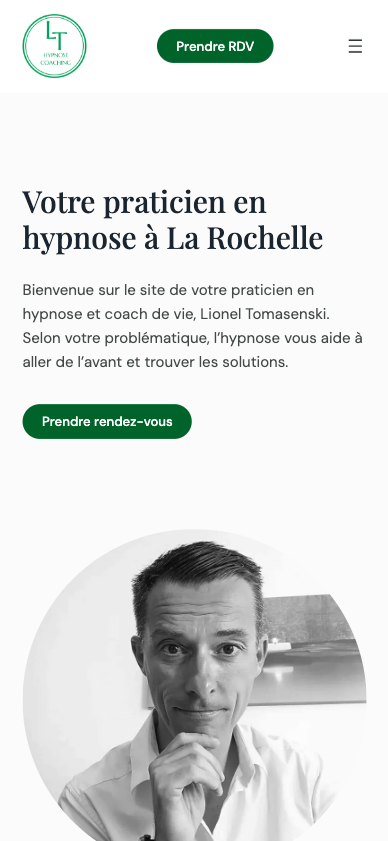 Vue sur smartphone après refonte